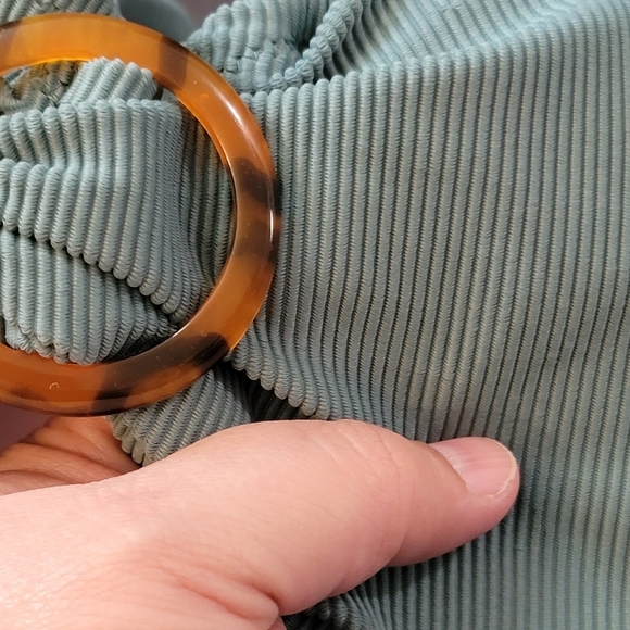 Shade & Shore Mini ribbed bandeau bikini top Green Size 36 DD - Picture 11 of 11